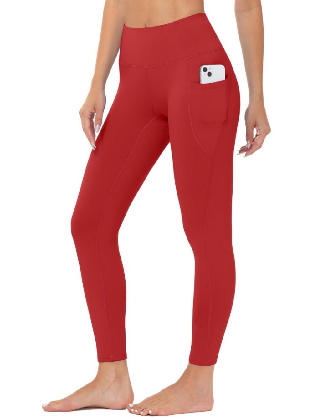 High-Waisted Tummy Control Leggings with Pockets for Yoga & Workout